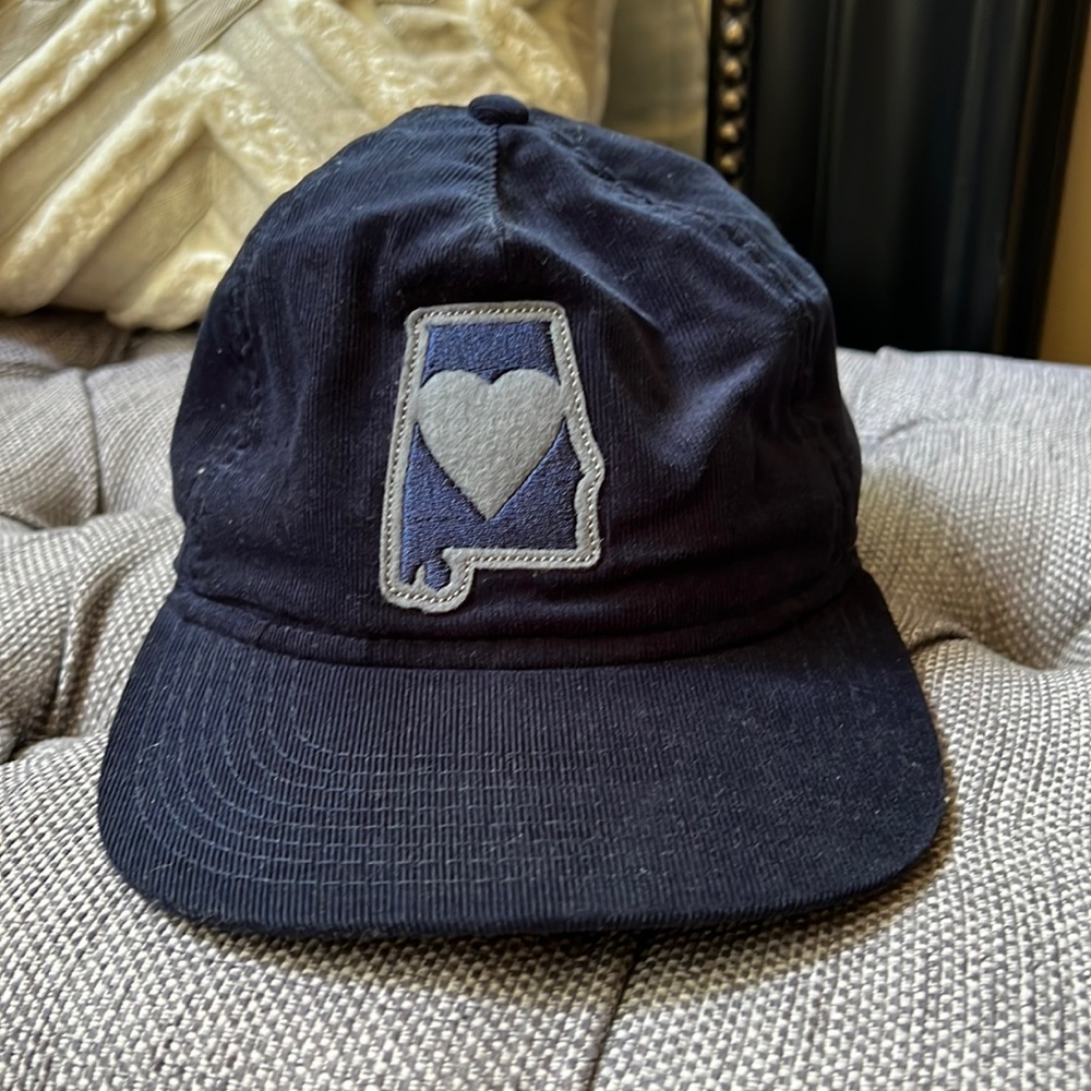 Men’s skateboarding hat, blue corduroy.